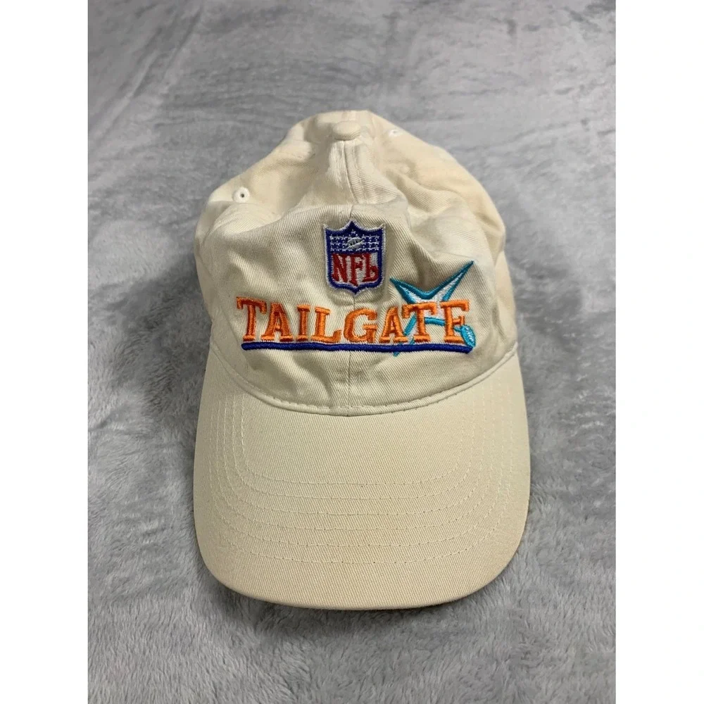 Vintage NFL Super Bowl Xli Tailgate Hat 2007 Miami Colts Bears Cream Strapback